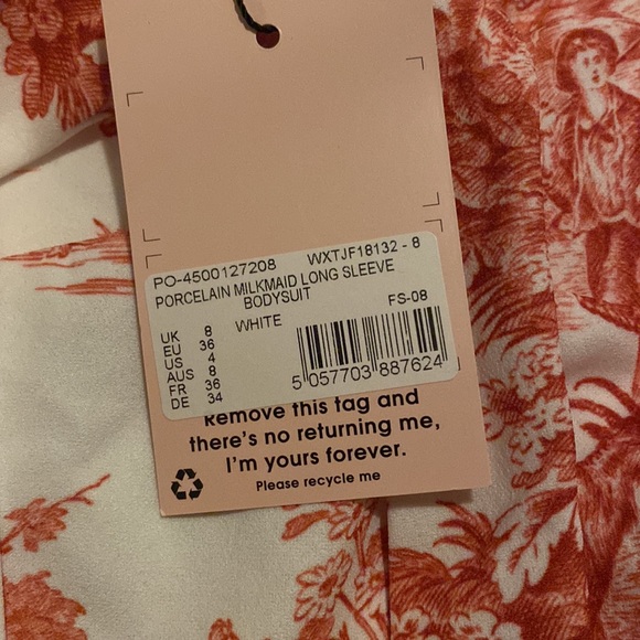 NWT misguided milkmaid bodysuit size US4 - Picture 5 of 6